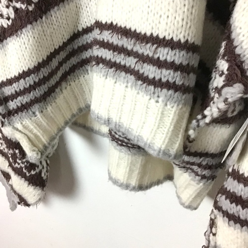 FREE PEOPLE Check Me Out Winter Fog Pullover Sweather - Picture 6 of 16